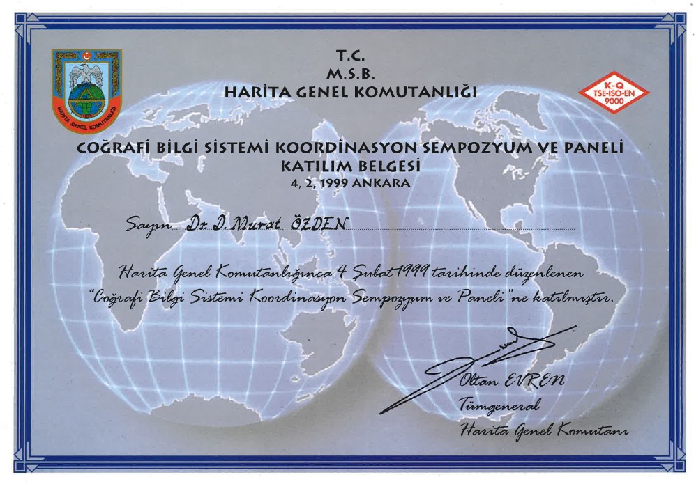 Harita Genel Komutanlığı, 4 Şubat 1999, Coğrafi Bilgi Sistemi Koordinasyon Sempozyum ve Paneli