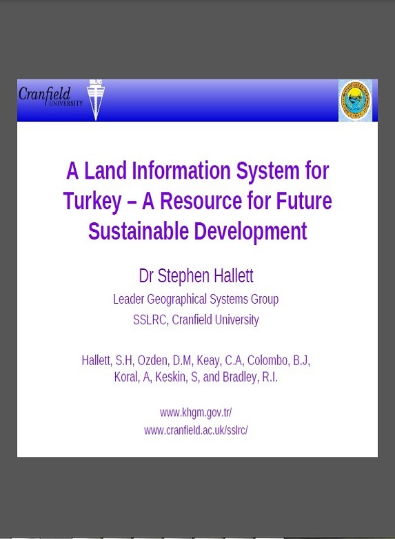 A Land Information System for Turkey – A Resource for Future Sustainable Development