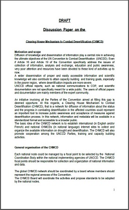 Clearing House Mechanism to Combat Desertification (CHMCD)