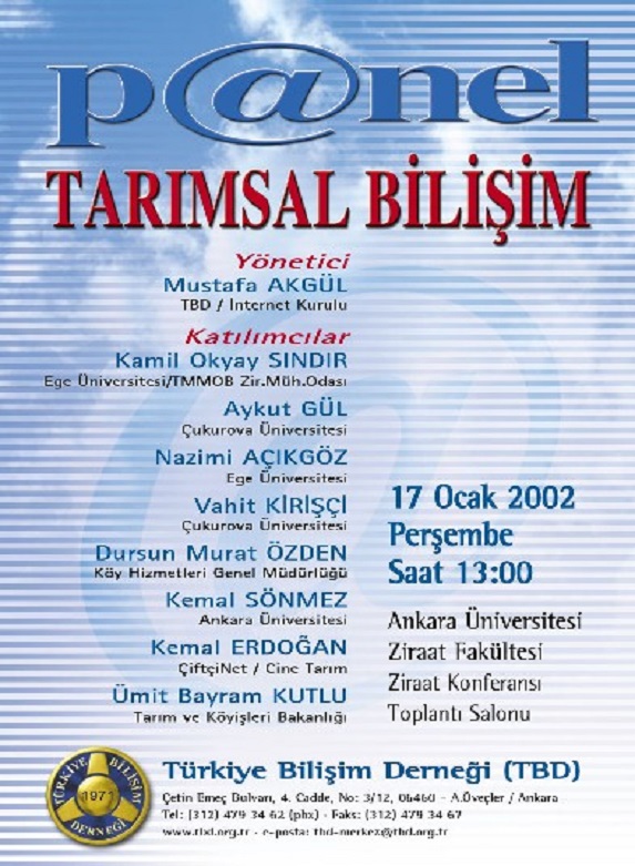 Tarımsal Bilişim Paneli - 17 Ocak 2002